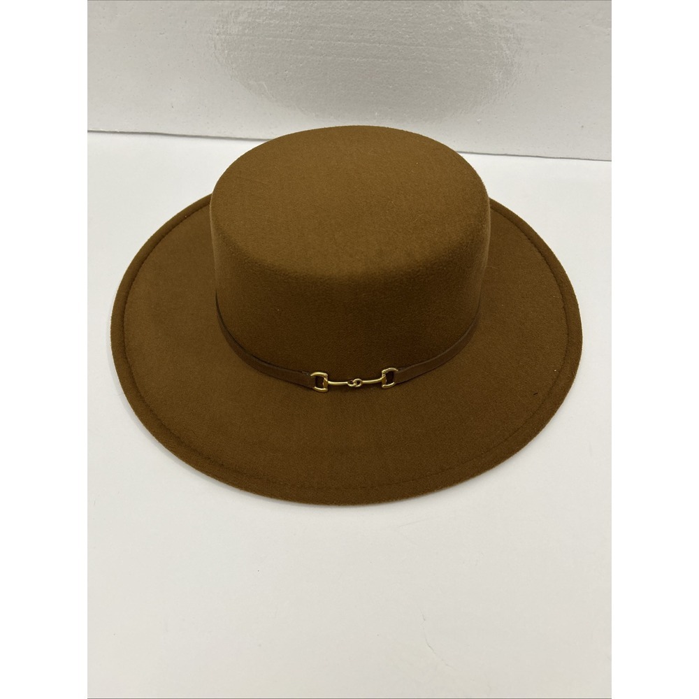 Brown Felt Brim Fedora Hat‎ SKU 1382
